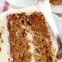 Carrot Cake · A moist ＆ balanced carrot cake covered with a silky cream cheese frosting topped with walnut...
