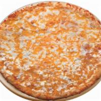Quattro Cheese Pizza · All the favorites: mozzarella, feta, Pecorino Romano and cheddar cheeses melted on our tradi...