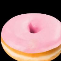 Strawberry Frosted · YEAST DONUT WITH STRAWBERRY FROSTED FLAVOR..