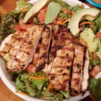 Chicken Salad · Grilled chicken breast, european lettuce mix, tomatoes, cucumbers, red onions, avocado, feta...