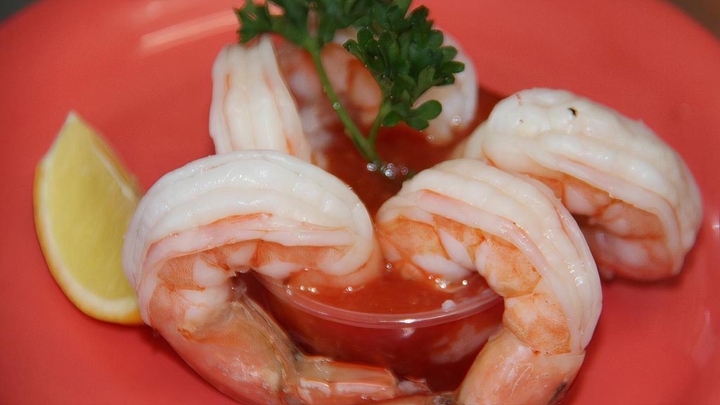 Shrimp Cocktail (Gf) · 5 shrimps served with cocktail sauce (df). Gluten Free
