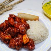 Orange Chicken · Comes with steamed rice or fried rice, one side, one beverage, or a soup.