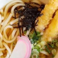 Tempura Udon · Japanese noodle soup served with mixed tempura.