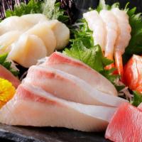 Dream Sashimi · Three pieces each of tuna, salmon, yellowtail, albacore, escolar, white fish, octopus, fatty...