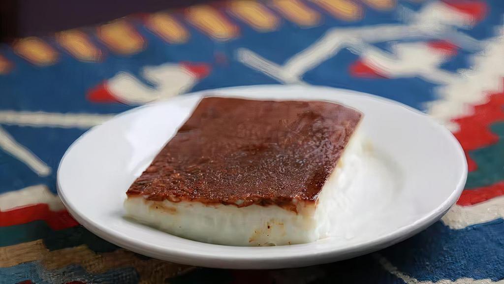 Kazandibi · milk pudding has a burned bottom layer that adds a toasted-marshmallow, caramel-like flavor reminiscent of crème brûlée.
