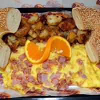 Omelet W/Breakfast Meat And Cheese · 3 Egg Omelet with your Choice of Bacon, Ham, Sausage, or Canadian Bacon and your choice of  ...