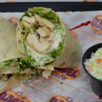 Grilled Chicken Caesar Wrap · With our homemade caesar dressing.