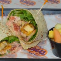 Bbq Chicken Wrap · Grilled chicken with BBQ Sauce, Grilled Onions and Melted Cheddar