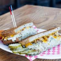 Tuna Melt · House poached albacore tuna salad with your choice of Cheddar or Swiss cheese (hot). Our alb...