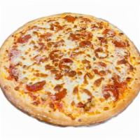Meat Lovers Pizza · Pepperoni, sausage, ground beef, bacon & extra cheese.