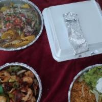 Express Lunch Build Your Own Plate · All include rice & beans. Extra cheese sauce 
Choose 3 sides 
Burrito- Enchilada- Tacos- Tam...