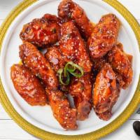 K'Idol Bbq Wings · Breaded or naked fresh chicken wings, fried until golden brown, and tossed in Korean BBQ sau...