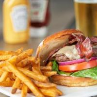 Turkey Burger · Turkey patty with lettuce, onions, Tomatoes, Pickles, & our homemade Cajun aioli. Served wit...