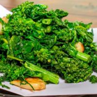 Broccoli Rabe (V)(Gf) · Sauteed Broccoli Rabe with roasted Garlic
