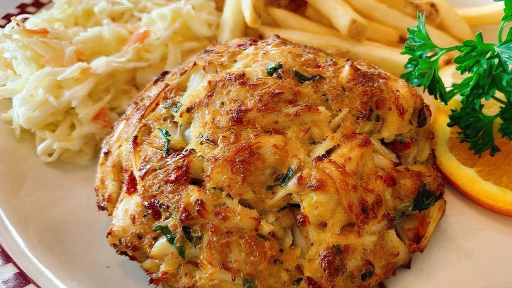 Jumbo Lump Crab Cakes · Two colossal jumbo lump crab cakes (broiled or fried)