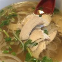 Chicken Pho · Most popular. Chicken pho with rice noodles in a hearty chicken broth topped with high quali...