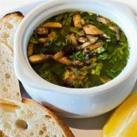 Mediterranean Chicken Soup · Gluten-Free. A savory soup with chicken broth, onion, celery, carrots, garlic, chicken, chic...