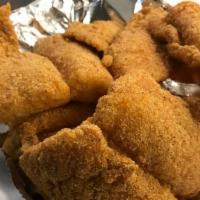 Fried Fish Platter · Fried catfish or whiting fillets accompanied by your choice of two generously portioned side...