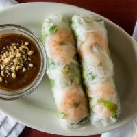 Goi Cuon Chay (2 Veg. Summer Rolls) · Two pieces. Vegetarian summer rolls with no shrimp.