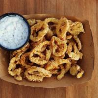 Crispy Banana Peppers · A play on Fried Pickles, served with Homemade Ranch