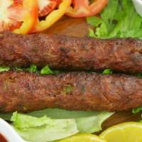 Beef Seekh Kebab · Delicately spiced minced beef roasted on skewers in the tandoor.