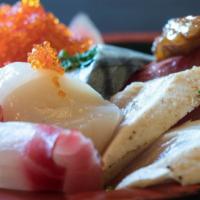 Chirashi · Assorted fresh sashimi arrangement over sushi rice.