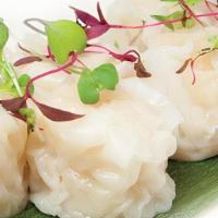 Shrimp Shumai · Six pieces steamed shrimp dumpling with shumai sauce.