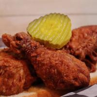 Half Chicken · A delicious meal for anyone wanting to get their fried chicken fix, you get 1 breast, 1 thig...