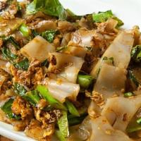 Chicken Pad See Ew · wide rice noodles - gai lan - egg - garlic - sweet soy