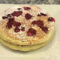 3 Raspberry Buttermilk Pancakes · 