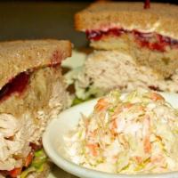 Thanksgiving · HOT TURKEY WITH STUFFING WITH MAYONNAISE, AND CRANBERRY