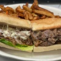 The Cheesesteak Hoagie · THINLY SLICED GRILLED, CERTIFIED ANGUS BEEF AND ONION MELTED CHEESE, WITH HERBS, VINEGAR & O...