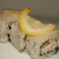 Red Snapper & Lemon (3 Pc) · Red snapper, crab salad, cucumber and lemon.