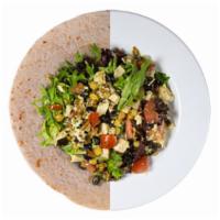 Californian Wrap · Your choice of protein, tomatoes, black olives, garbanzo beans, toasted almonds, Asiago chee...