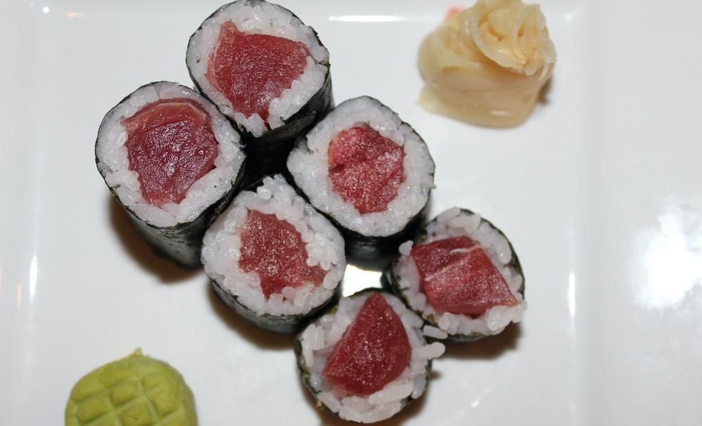 Tekka Maki (Tuna Roll) · Consuming raw or undercooked meats, poultry, seafood, shellfish, or eggs may increase your risk of foodborne illness.