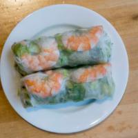 Summer Rolls (2) · Shrimp or tofu wrapped in rice paper with lettuce and rice vermicelli and peanuts dipping sa...