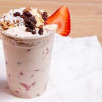Strawberries & Cream Salad · 16oz. chopped strawberries mix with a sweet cream