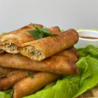 Pinoy Lumpia (Turkey) With Fries  · Comes with 9 pcs. Filipino Lumpia & Small Fries.  ( Filipino Lumpia - Style Spring Rolls fil...
