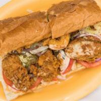 Po'Boys: Fried / Grilled / Blackened · Fried, grilled or blackened. Comes with your choice of
proteins. Add extras for an additiona...