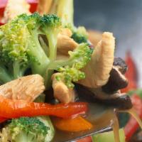 Mixed Vegetables · Mixed vegetables in light savory sauce. Served with steamed white rice.