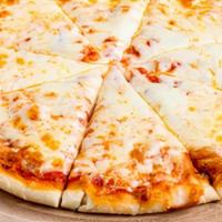 Margarita Pizza · Mozzarella cheese with our recipe pizza sauce.