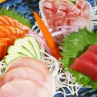 Sashimi Regular · Tuna, Salmon, Yellowtail, & Ono