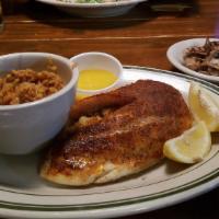 Stuffed Tilapia · Large tilapia fillet full of our very own blue crab and crawfish stuffing.