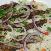 Chicken Seekh Kabab · Finely minced chicken marinated with fresh ground herbs and spices, cooked in traditional cl...