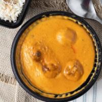 Malai Kofta · Spiced mix vegetables balls cooked in lightly creamy tomato base sauce with touch of cream a...