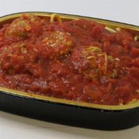 Spaghetti & Meatballs In Marinara Sauce · Traditional favorite without the prep mess!