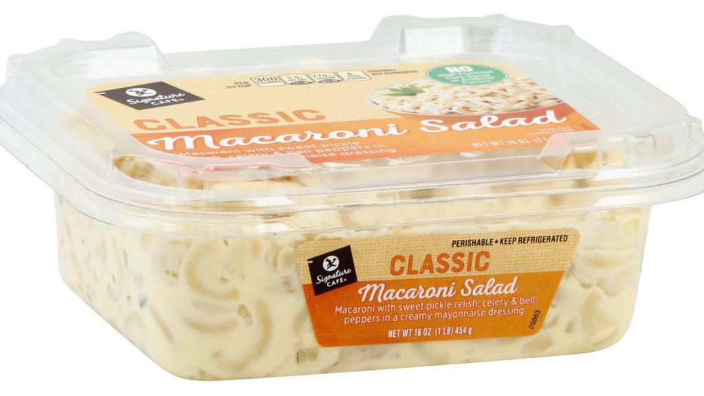 Classic Macaroni Salad · Macaroni with sweet pickle relish, celery & bell peppers in a creamy mayonnaise dressing.