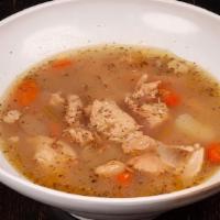 Chicken Soup · Chicken breast pieces with vegetables.