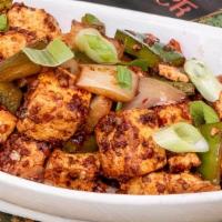 Paneer · Choice of sauces chili, Szechuan, hot garlic. Cubes of cottage cheese cooked in the sauce of...