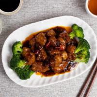 Tso What? · Skinless chicken thighs cooked in hoisin sauce, ginger, and soy sauce.